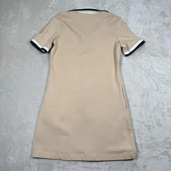 Tuckernuck Hutton Polo Mini Dress Beige Women's Size Small Preppy Pockets - Picture 7 of 10